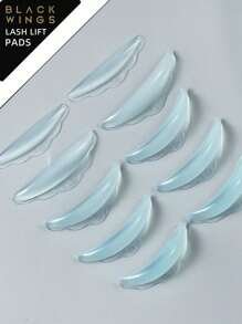 BLACKWINGS 5pairs Transparent Lash Lifting Cushion Pads And Keratin Lash Lifting Molds, Silicone Eyelash Curler, Eyelash Enhancing Tool For Makeup And Beauty, Reusable Eyelash Lifting Pads - Baby Blue - View 6