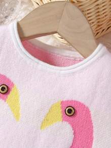 Baby Girl Spring/Summer New Cute Animal Pattern Ruffled Sweater Vest - Multicolor - View 3