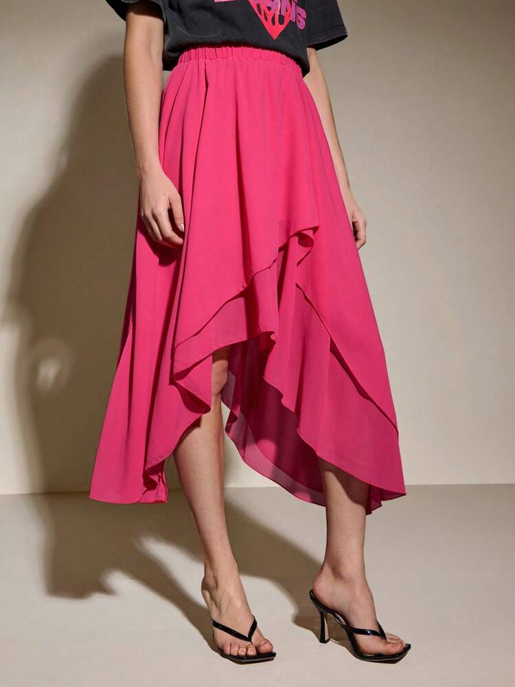 Women's Summer Red Skirt For Summer