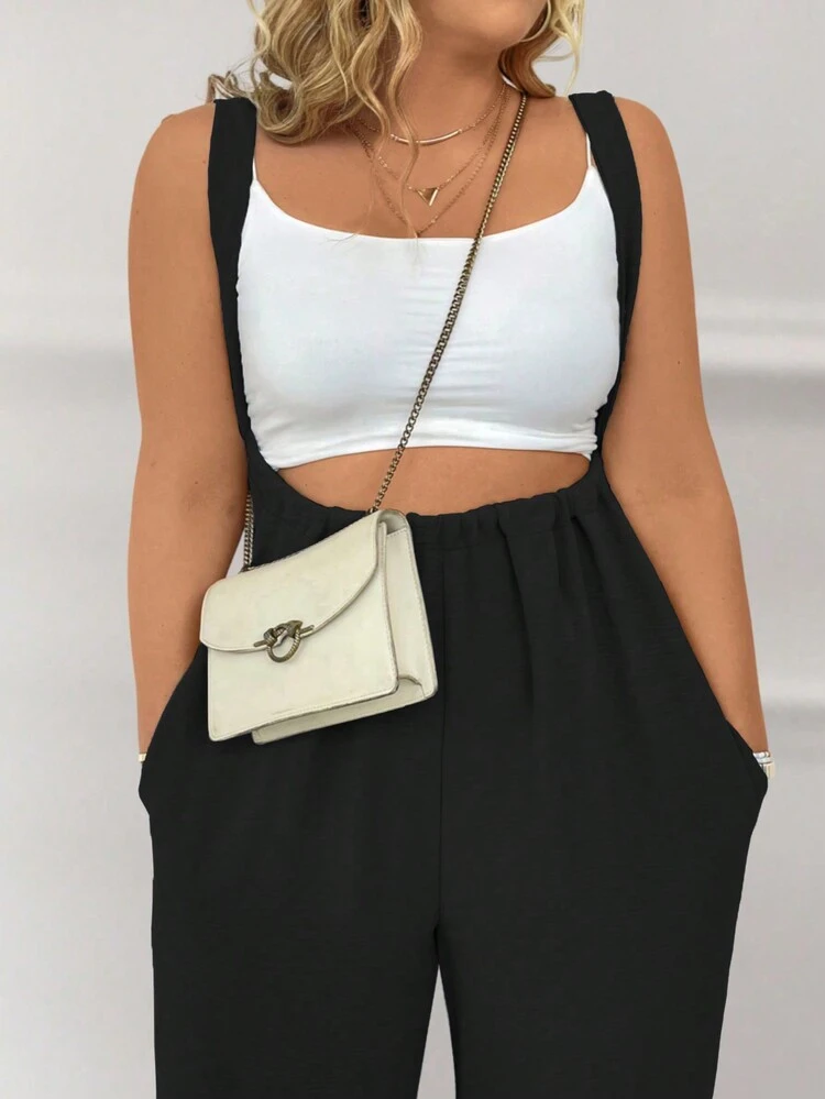 Plus Size Women's Loose Fit Overalls Pants Fall Cloth For Women