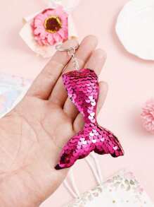 4 件/8 件美人鱼主题派对闪光鱼鳞钥匙扣，热带海洋主题生日派对礼物闪亮钥匙扣，男女皆宜的美人鱼尾巴装饰，课堂奖励 - 彩色 - 查看 3