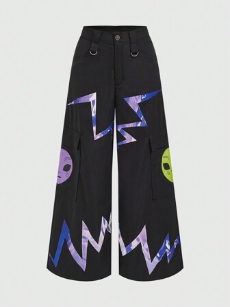 ROMWE Avant Pantaloni lunghi colorati alla moda per donne stampati