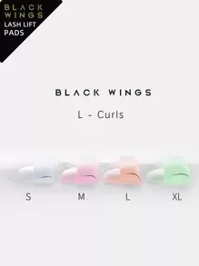 BLACKWINGS 4入組可重複使用的睫毛翹翹套裝,包括：翹翹貼、翹翹點、睫毛夾、刷子、睫毛助手工具,睫毛翹翹套裝、硅膠睫毛夾、睫毛拔毛棒、妝容美容工具及化妝品配件 - 彩色 - 查看 3