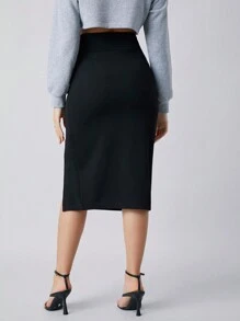 Firerie 寬腰帶開衩大腿半身裙