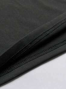 Men's Letter Print Casual Round Neck Short Sleeve T-Shirt For Daily Spring/Summer Top - Grey - View 4