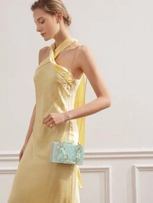 MOTF PREMIUM Bolso Cruzado Con Patrón De Mármol Para Mujer - Verde - Ver 5
