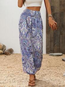 Breezaya 高腰全印花運動長褲 - 彩色 - 查看 3