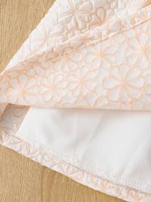 Baby Girl Summer Butterfly Decoration Embossed Sleeveless Dress With Textured Fabric - Multicolor - View 5