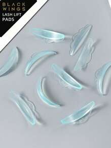 BLACKWINGS 5pairs Transparent Lash Lifting Cushion Pads And Keratin Lash Lifting Molds, Silicone Eyelash Curler, Eyelash Enhancing Tool For Makeup And Beauty, Reusable Eyelash Lifting Pads - Baby Blue - View 7