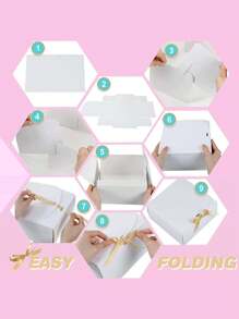 10pcs/5pcs/2pcs - White/Black/Pink/Brown Gift Box With Lid, Gift Box With Ribbon For Bridesmaid Proposal Box, Gift Box For Wedding, Birthday Gift, Shower Party And Other Parties, Valentine's Day Gifts, Valentine Day,Packaging, Birthday, DIY Making, Beauty Storage BOX