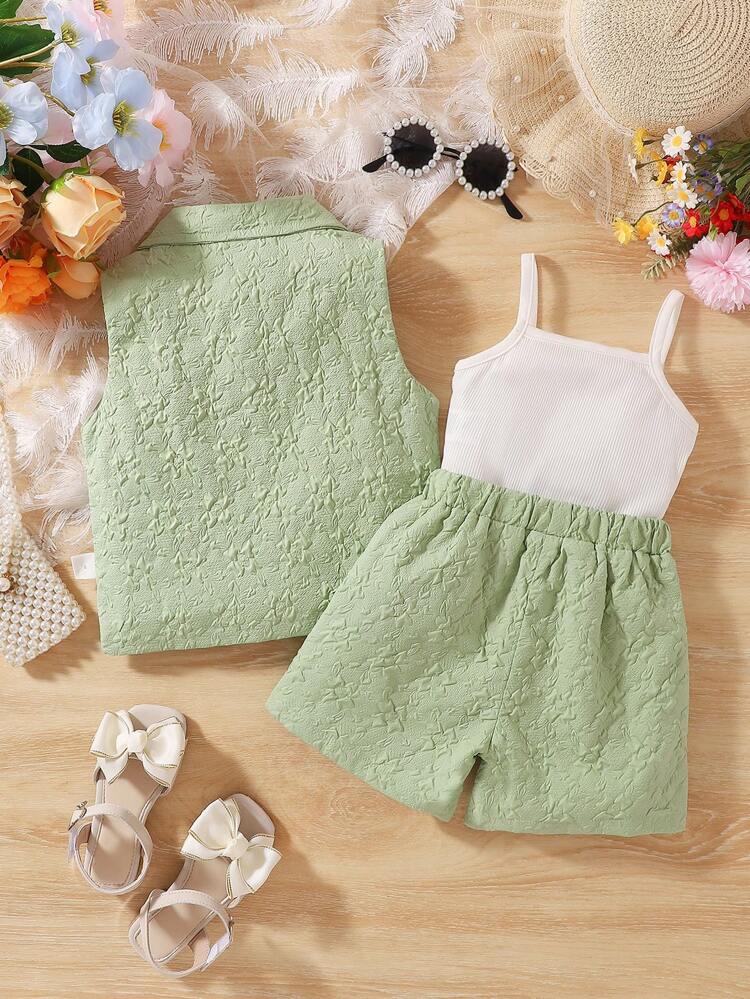 Fashionable Three-Piece Set For Baby Girls"