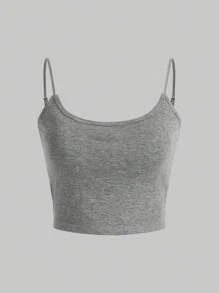 SHEIN Essnce 3 Miếng Lót Ngực Áo Lót Dây Đeo Miễn Phí Slim Fit Nữ Yếm - màu đen - Xem 14