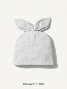 Cozy Pixies 嬰兒蝴蝶結醫院帽 - 淺灰色 - 查看 6