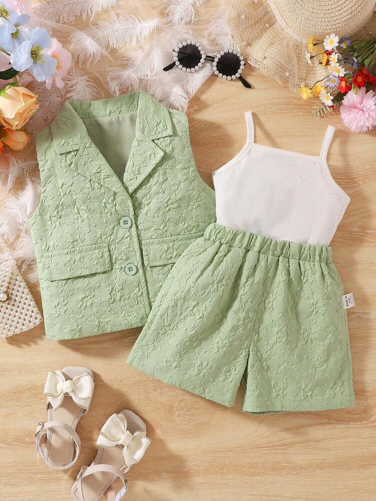 Fashionable Three-Piece Set For Baby Girls"