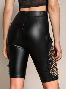 SHEINNeu 女性夏季黑色緊身褲 - 黑色 - 查看 2