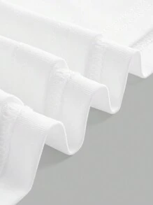 SHEIN Essnce Váy mini ôm sát cổ chữ V dây dày họa tiết quả anh đào tối giản, giản dị, phù hợp cho mùa hè - trắng - Xem 4