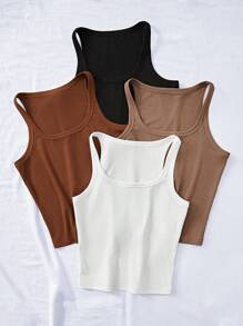 Chiquease 夏季圓領休閒基礎背心，多功能和簡單風格 - 彩色 - 查看 6