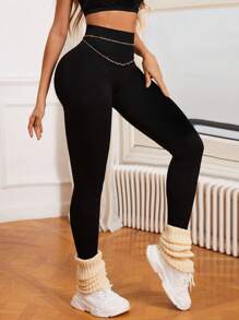 Seamluxe SHEIN Sport Leggings de yoga Leggings deportivas de control de barriga de estiramiento alto inconsútil