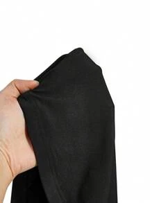 SHEIN Essnce 2入組女式緊身短袖T恤，帶領口，腰部折疊收緊 - 深灰色 - 查看 9