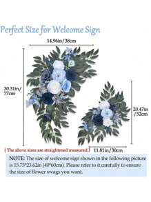 Lingqing Decoration 2pcs, Purple Artificial Flower, Wedding Welcome Arch Decor Flower, Wedding Reception Ceremony Signs, Aesthetic Room Decor, Home Decor
