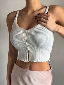 DAZY Women Sleeveless Knit Top With Side Slit