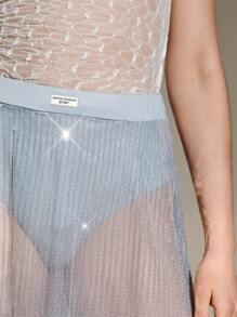 SHEINNeu Zomerjurk met asymmetrische zoom en pailletten voor dames