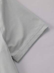 SHEIN Camisa polo de manga corta de unicolor para niño preadolescente para el verano