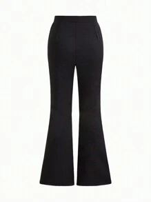 RosyDaze Women's Solid Color Simple & Slim Fit Flared Pants