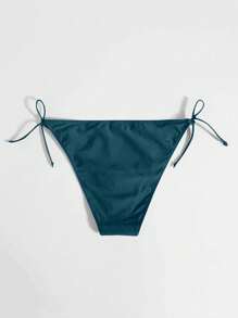 SHEIN Swim Women Bikini Bottom With Side Knot, Suitable For Summer Beach Vacation Bathing Suit Bottoms
