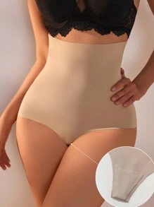 Solid Color Women'S Shapewear Bottoms ,2 Pcs - Apricot - View 5