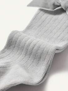 Cozy Pixies 2 pary Jednolity kolor Do kolan Skarpety Z Kokarda Detal Dla Niemowlęta