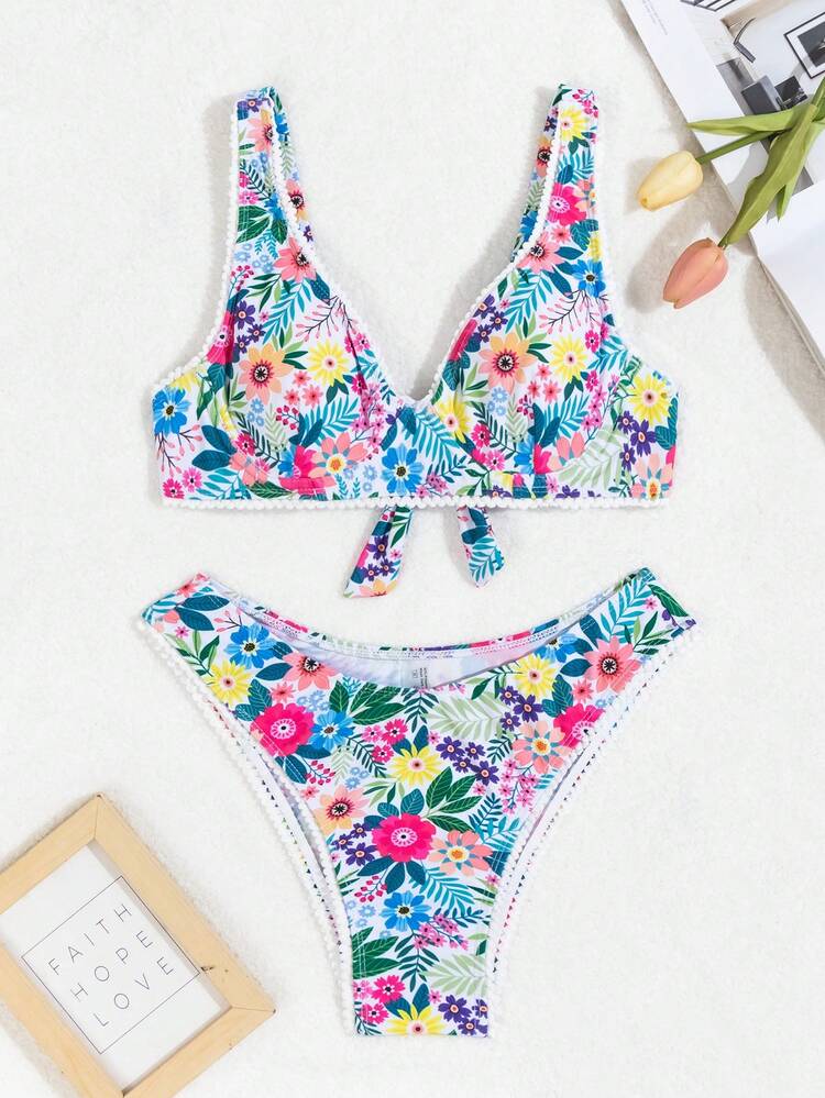 Separate Bikini Set Random Print Purchased Copyright Summer Beach