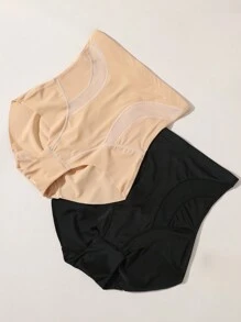 2pcs/Set Leisure Breathable Triangle Shapewear Panties - Multicolor - View 4