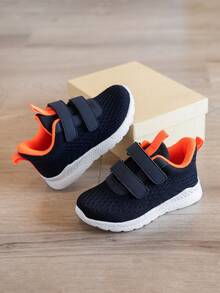 嬰兒橙色休閒魔鬼氈輕量防滑運動鞋 - 橘色 - 查看 2