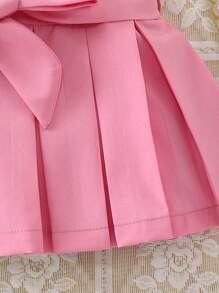 Abito rosa senza maniche alla moda per bambine - Rosa - Visualizzare 6