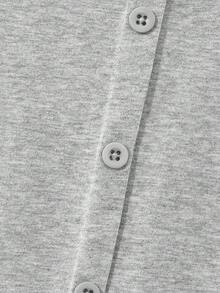 SHEIN 青少女針織純色圓領休閒裙 - 淺灰色 - 查看 5