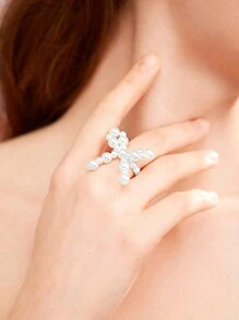 SHEIN MOD Sang trọng Trân châu Nhẫn Đồ trang sức 2024 Mới Phong cách cung điện Đối với phụ nữ - Nhiều màu - Xem 5