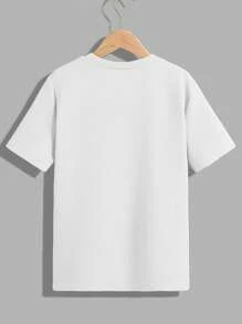 SHEIN 3pcs Teen Boys' All-Match Solid Color Textured Round Neck Short Sleeve Knit T-Shirt Set, Spring/Summer, Basic Top, School, Campus, College