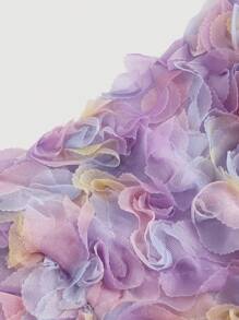 SHEIN MOD Purple 3D Mesh Floral Print Camisole Top