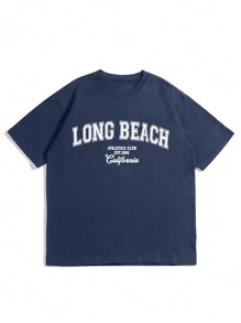 Heren Grafische lettersprint T-shirt