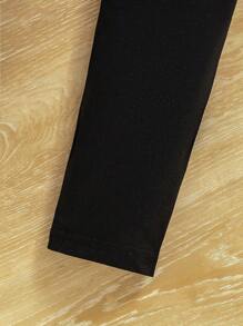 年轻女孩夏季心形印花蝴蝶结吊带不对称下摆无袖上衣和紧身裤套装户外休闲 - 彩色 - 查看 5