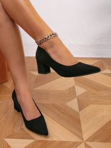 Sapatos femininos: Adequados para todas as estações, trabalho e uso diário, elegantes, scarpins femininos. - Preto - Ver 3
