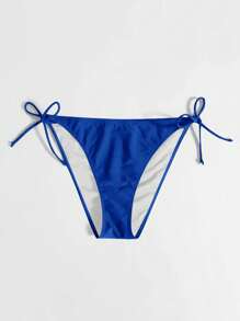 SHEIN Swim Ladies' Summer Beach Solid Color Simple Style Bikini Bottom