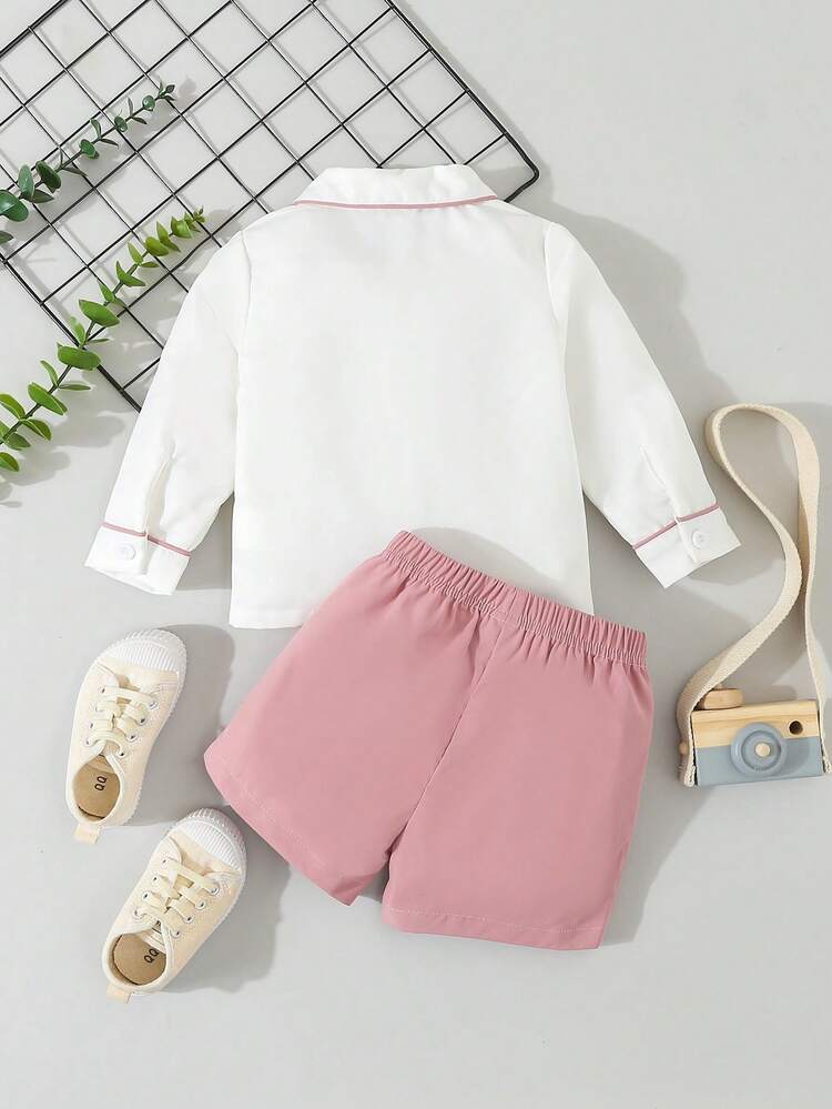 Baby Boys" Spring And Autumn Seasons Casual And Comfortable Shirt And Pants Set