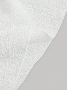 SHEIN MOD 女款純綠色打結手鈴袖上衣 - 白色 - 查看 4