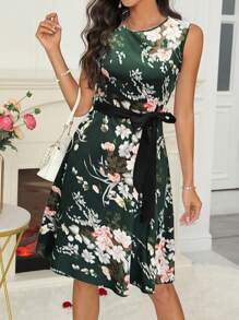 EMERY ROSE 女士印花肩帶假期坦克裙