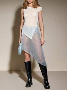 SHEINNeu Zomerjurk met asymmetrische zoom en pailletten voor dames