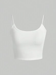 SHEIN Essnce 3 Miếng Lót Ngực Áo Lót Dây Đeo Miễn Phí Slim Fit Nữ Yếm - màu đen - Xem 5