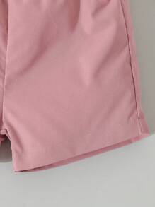 Ensemble de chemise et de pantalon décontracté et confortable pour bébés garçons, pour les saisons du printemps et de l'automne - Rose bonbon - Voir 6