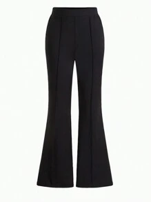 RosyDaze Women's Solid Color Simple & Slim Fit Flared Pants